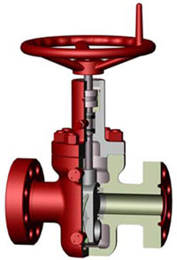 M expanding gate valve