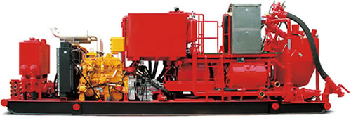 skid-mounted cementing unit